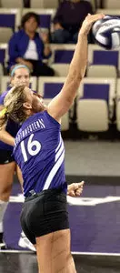 Sophomore Chelsy Hyser was a blockin' fool Saturday against Michigan.