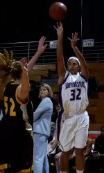Sophomore Kristin Cartwright (pictured) scored a game-high 11 points to lead NU.