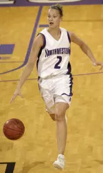 A.J. Glasauer scored 15 points in 26 minutes in NU's Big Ten opener.