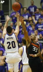 Craig Moore scored a career-high 24 points against Miami (Fla.).
