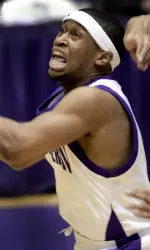 Michael Jenkins drives to the basket during the first half.