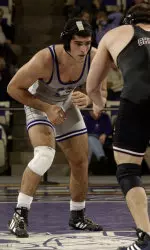 Senior Matt Delguyd earned the 103rd win of his career on senior night Friday at Welsh-Ryan Arena.