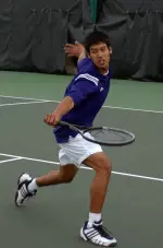 Junior Willy Lock improved his singles dual record to 9-3 with a win versus Michigan.