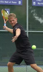 Christian Tempke won at No. 1 singles Saturday versus Michigan State.