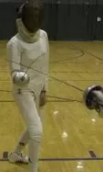 Epeeist Sharon Sullivan placed third in the individual sabre competition.
