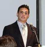 Senior Brad Napper speaks at the 2006 Men's Soccer Banquet.