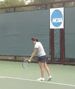 Cristelle Grier became NU's first four-time All-American after beating Vanderbilt's Amanda Fish to advance to the NCAA singles round of 16.