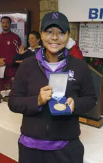 Alice Kim became the first Northwestern player to win a Big Ten women's golf title in April.