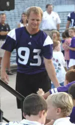 Joel Howells greets some young fans at the 2005 Meet the Team night.