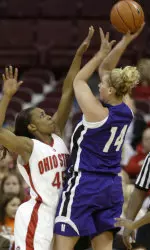 Julie Bielawski pulled down a Wildcat-high five rebounds Sunday afternoon.