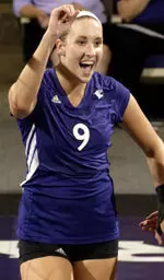 Senior Brittney Aldridge hit .500 (12-2-20) with 10 blocks Wednesday night at Michigan State.