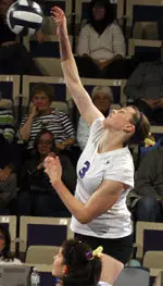 Freshman Naomi Johnson has earned her first four-career starts during NU's four-match winning streak.