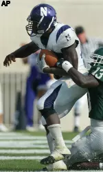 Omar Conteh scored three TD's in Saturday's win at Michigan State, including the game-winner in overtime.
