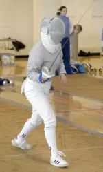 Adrienne Shon went undefeated in the sabre at the NU Duals Saturday.