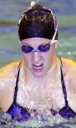 Junior Hayley Fry anchored the winning 400 free relay that sealed NU's victory Wednesday.