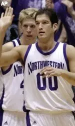 Northwestern's Tim Doyle scored 15 points and made a big defensive stop at the end. (AP Photo/Nam Y. Huh)