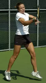 Sophomore Georgia Rose won her match at No. 1 singles.
