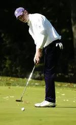 David Merkow is four strokes off the lead and in seventh place overall.