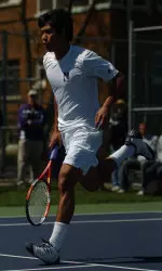 Willy Lock took his match at No. 2 singles.