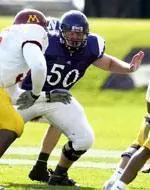 Trevor Rees, pictured as a freshman against Minnesota in 2003, is the Wildcats' most experienced offensive lineman.