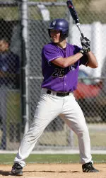 Jake Goebbert was 2-for-3 in game one on Monday.