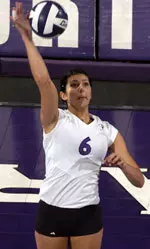 Senior Courtnie Paulus needs 24 kills this weekend to join teammate Lindsay Anderson in the 1,000-Kill club at Northwestern.
