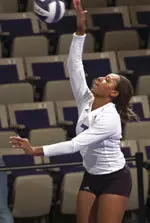 Freshman Brittani Gray hit .439 Friday night against No. 9 Wisconsin with 21 kills.