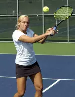 Senior Keri Robison won singles and doubles matches on the day.