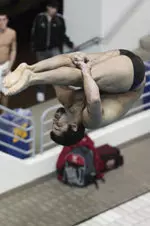 Alex Kiaie finished second on both diving boards Thursday in his home state of Wisconsin.
