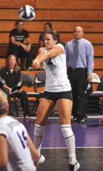 Junior Ariel Baxterbeck led the `Cats with eight kills while also adding 11 digs.