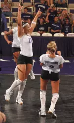 Over 200 area girls had the unique opportunity to camp-out with the Northwestern volleyball team Nov. 15.
