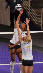Sophomore Brittani Gray tied a career-best with 21 kills against Purdue.