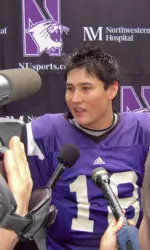 Quarterback C.J. Bachér met with San Antonio media following Tuesday's practice at Trinity University.