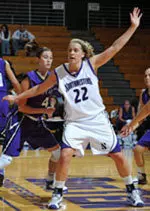Sophomore Amy Jaeschke led NU with 19 points against Michigan Sunday afternoon.