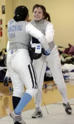 Sam Nemecek placed eighth in the foil in her third NCAA appearance.