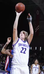 Freshman Amy Jaeschke scored 14 points against No. 18 Ohio State Sunday afternoon.