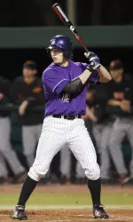 Nate Roberts had two hits in his first Big Ten game.