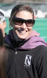 Head coach Kelly Amonte Hiller won her 100th game on the NU sidelines.