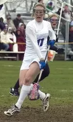 Junior Meredith Frank recorded two goals and added three assists in her season debut.