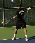 Freshman Peter Rispoli fought hard to earn the 'Cats a singles point, before falling in a third set superbreaker at No. 4.