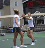 Samantha Murray and Suzie Matzenauer clinched the doubles point for the 'Cats against Fresno State Thursday.