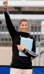 Head coach Kelly Amonte Hiller is 16-1 in the NCAA tournament, including a 15-game winning streak.