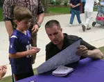 Pat Fitzgerald met hundreds of fans at the Brookfield Zoo.