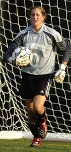 Carolyn Edwards picked up the shutout in NU's exhibition against Louisville.