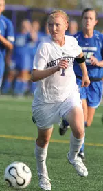 Alicia Herczeg scored NU's lone goal Wednesday.