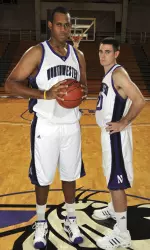 Freshman center Kyle Rowley and senior guard Craig Moore.
