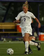 Jennifer Baumann had a helper on Amanda Hoffman's goal to put NU up 1-0.