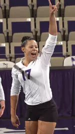 Sophomore Sabel Moffett was one of two Wildcats to record 13 kills against Cleveland State.