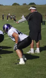 Ingalls coaching earlier this year at Camp Kenosha.