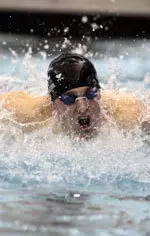 Chris Doman won some tight showdowns against Notre Dame swimmers to help NU sweep the top spots in multiple events.
